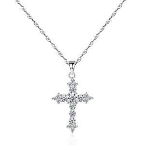 Linda's Jewelry Strieborný náhrdelník Kríž Svetla Ag 925/1000 INH132