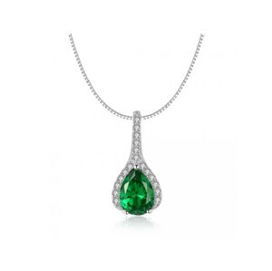 Linda's Jewelry Strieborný náhrdelník Rýdzi Zelená Ag 925/1000 INH136