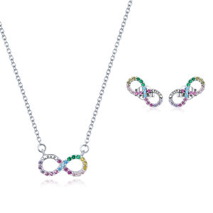 Linda's Jewelry Zvýhodnená sada šperkov Infinite Rainbow Ag 925/1000 IS046