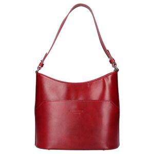 Dámska kožená kabelka Vera Pelle Jenny - tmavo červená