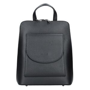 Kožený dámsky batoh Unidax Malva - čierna