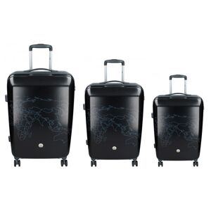 Sada 3 cestovných kufrov Ciak Roncato World S, M, L - čierna