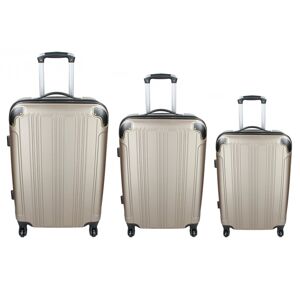 Sada 3 cestovných kufrov Madisson Michaela S, M, L - zlatá