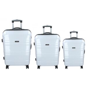 Sada 3 cestovných kufrov MADISSON Monaco S, M, L - biela