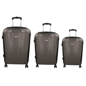 Sada 3 cestovných kufrov Marina Galanti Fuerta S, M, L - tmavo šedá